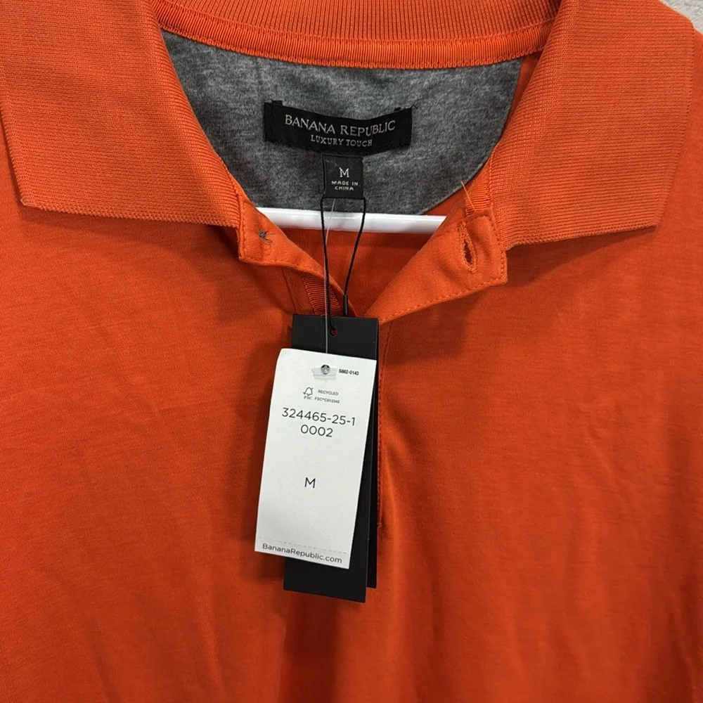 Banana Republic luxury touch Orange Polo Shirt‎ Classic Style